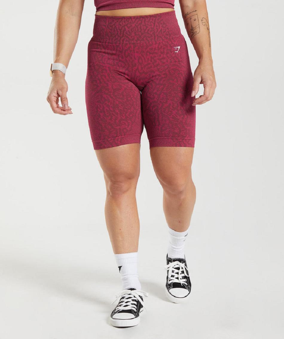 Szorty Damskie Gymshark Adapt Animal Seamless Cycling Różowe Brązowe | PL 2450XYU